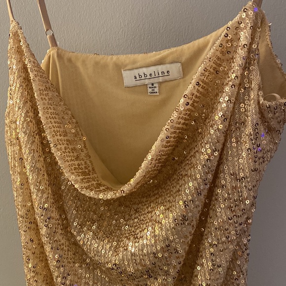 Abbeline South Moon Under Gold Sequin Tank - Picture 2 of 3
